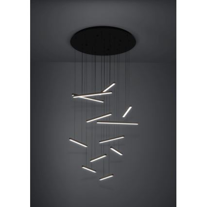 Eglo - LED pendel dæmpbar 12xLED/8,4W/230V 3000K sort