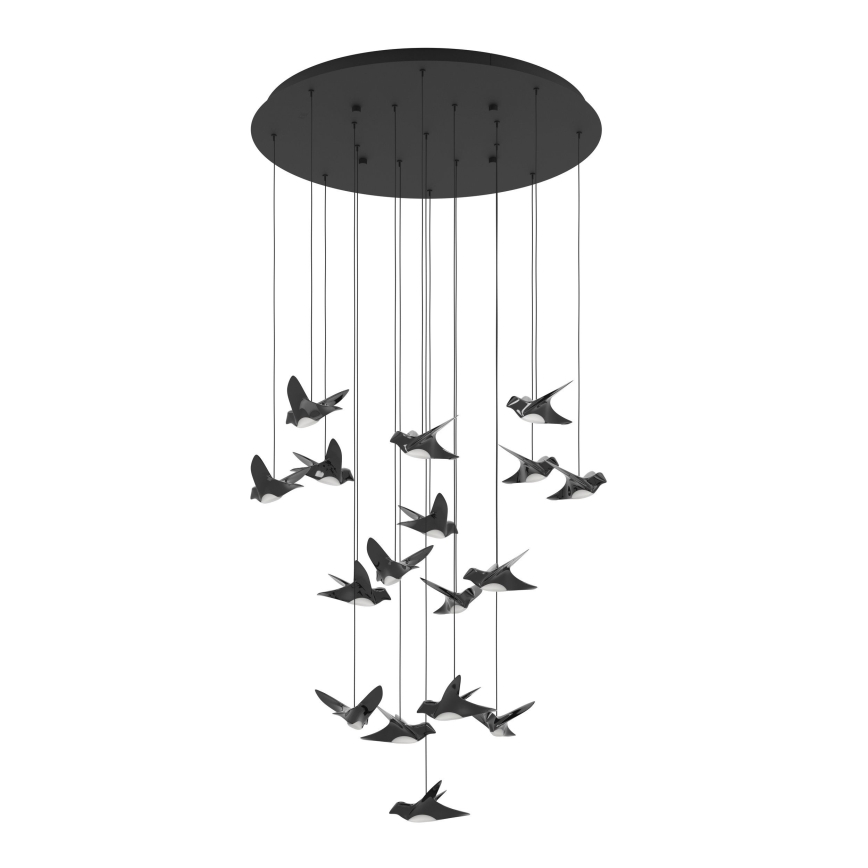Eglo - LED pendel dæmpbar 17xLED/3W/230V 3000K sort