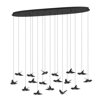 Eglo - LED pendel dæmpbar 17xLED/3W/230V 3000K sort