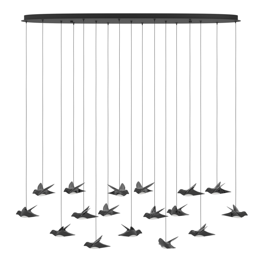 Eglo - LED pendel dæmpbar 17xLED/3W/230V 3000K sort