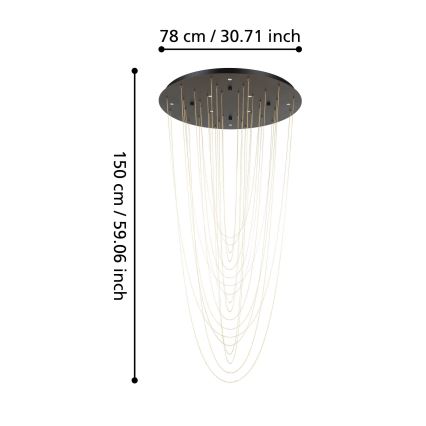 Eglo - LED loftlampe dæmpbar 8xLED/4,2W/230V 3000K