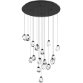 Eglo 390357 - LED pendel dæmpbar SINDICAT 17xLED/3W/230V sort/transparent
