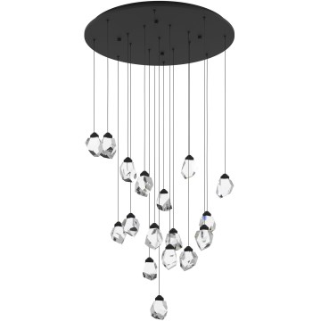 Eglo 390357 - LED pendel dæmpbar SINDICAT 17xLED/3W/230V sort/transparent