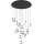 Eglo 390357 - LED pendel dæmpbar SINDICAT 17xLED/3W/230V sort/transparent