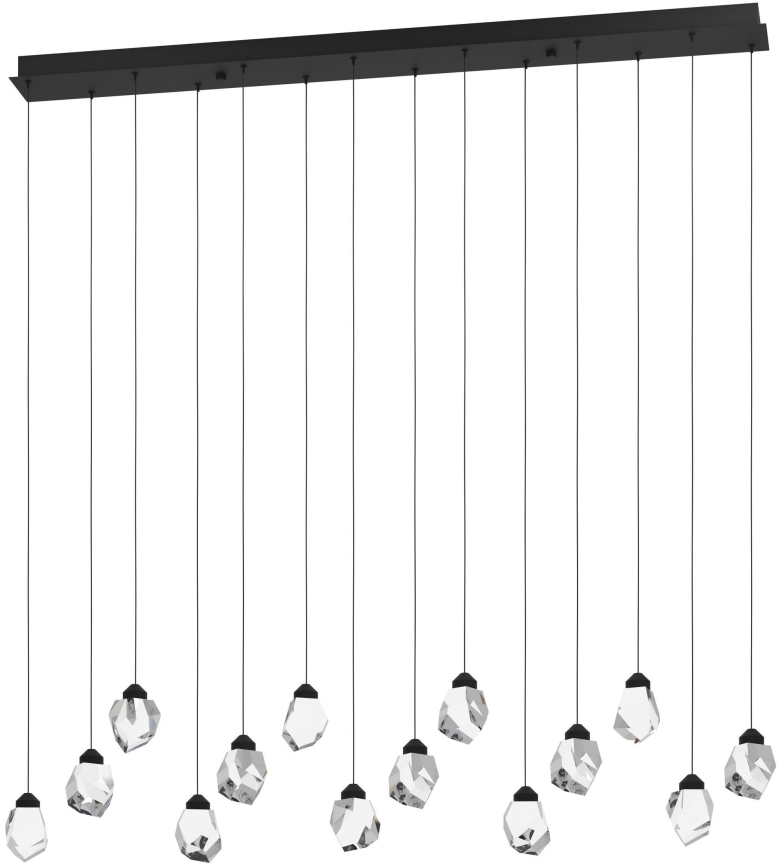 Eglo 390358 - LED pendel dæmpbar SINDICAT 14xLED/3W/230V sort/transparent