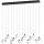 Eglo 390358 - LED pendel dæmpbar SINDICAT 14xLED/3W/230V sort/transparent