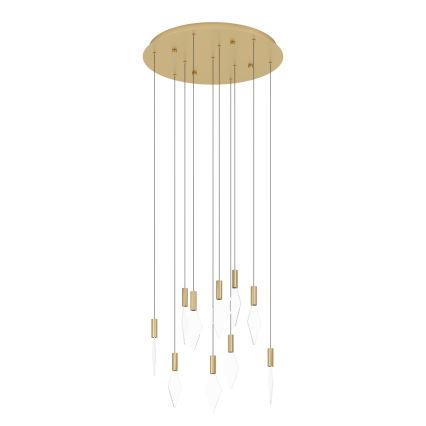 Eglo - LED pendel dæmpbar 10xLED/3W/230V 3000K diameter 58 cm guldfarvet