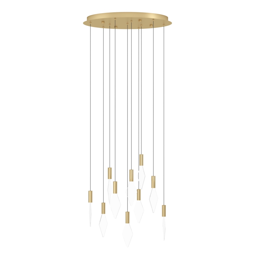 Eglo - LED pendel dæmpbar 10xLED/3W/230V 3000K diameter 58 cm guldfarvet