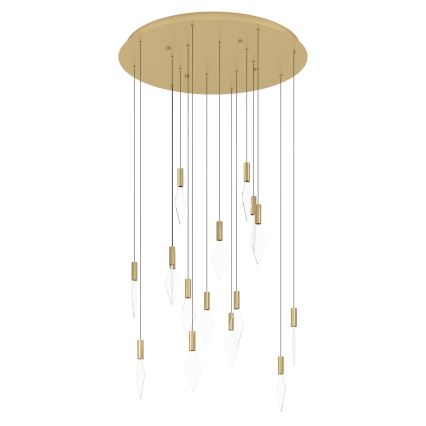 Eglo - LED pendel dæmpbar 16xLED/3,3W/230V 3000K diameter 78 cm guldfarvet