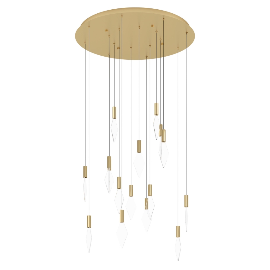Eglo - LED pendel dæmpbar 16xLED/3,3W/230V 3000K diameter 78 cm guldfarvet