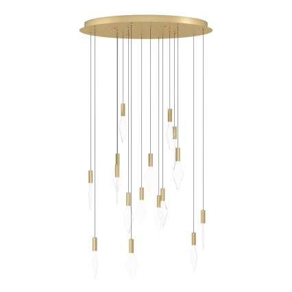 Eglo - LED pendel dæmpbar 16xLED/3,3W/230V 3000K diameter 78 cm guldfarvet