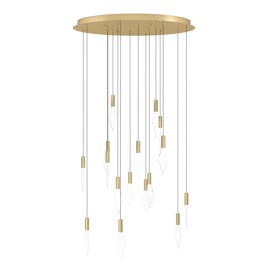 Eglo - LED pendel dæmpbar 16xLED/3,3W/230V 3000K diameter 78 cm guldfarvet