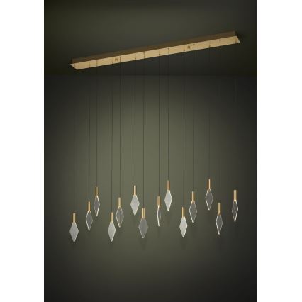 Eglo - LED pendel dæmpbar 14xLED/3,3W/230V 3000K guldfarvet