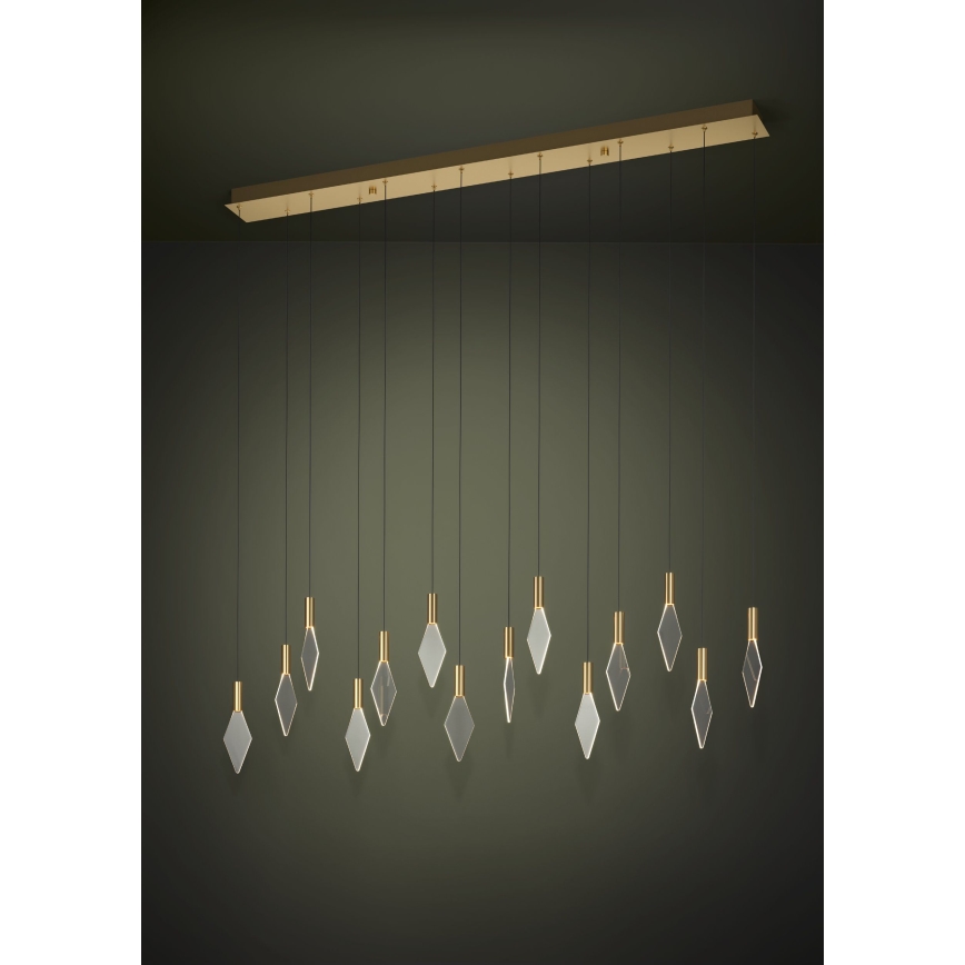 Eglo - LED pendel dæmpbar 14xLED/3,3W/230V 3000K guldfarvet