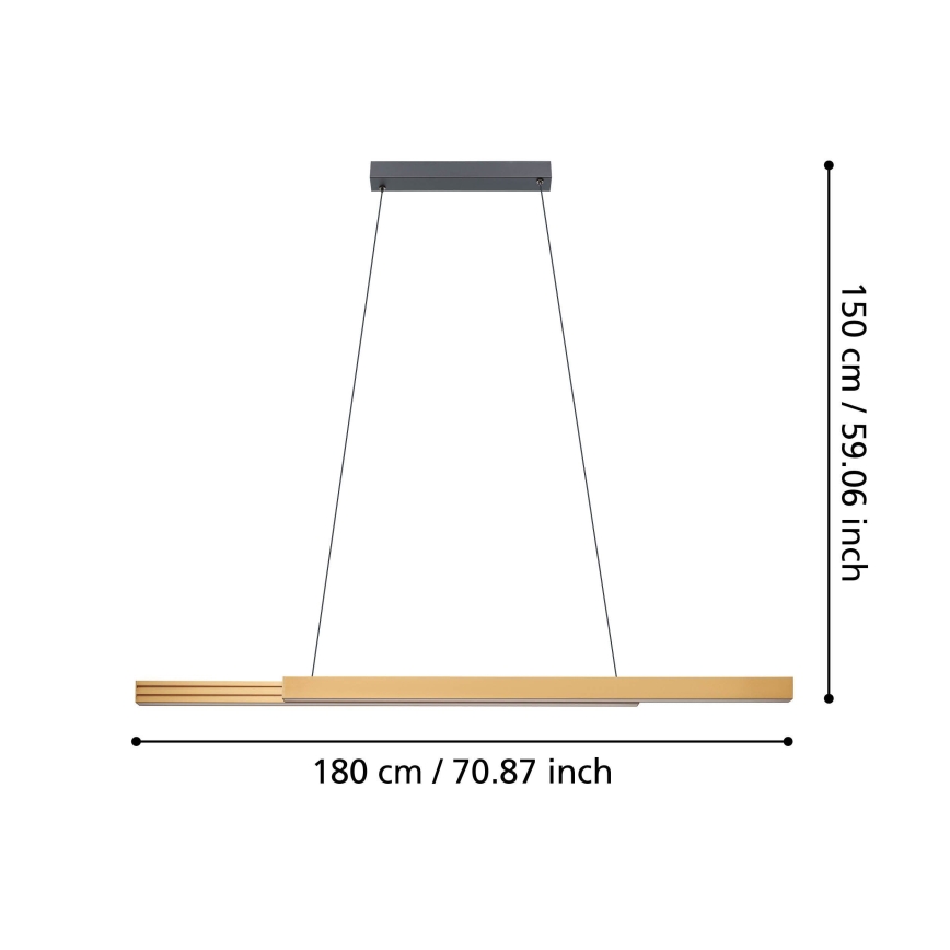 Eglo - LED pendel dæmpbar LED/21W/230V 3000K brun