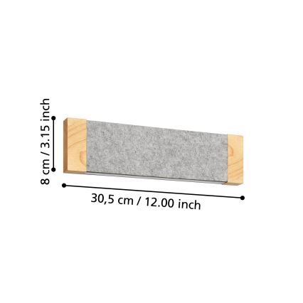 Eglo - LED væglampe 2xLED/5,4W/230V 3000K brun/grå