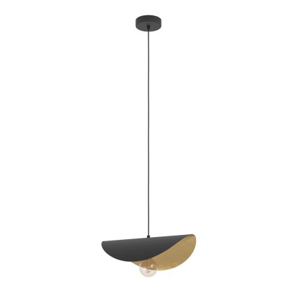Eglo - Pendel 1xE27/40W/230V 41 cm sort/guldfarvet