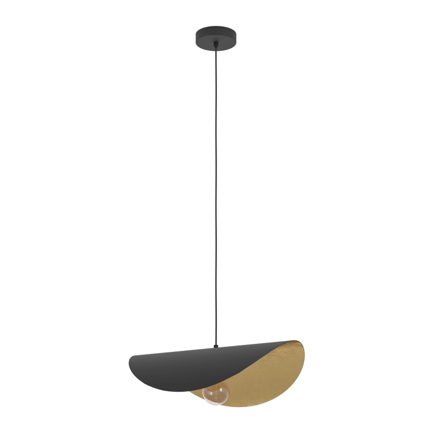 Eglo - Pendel 1xE27/40W/230V 53 cm sort/guldfarvet