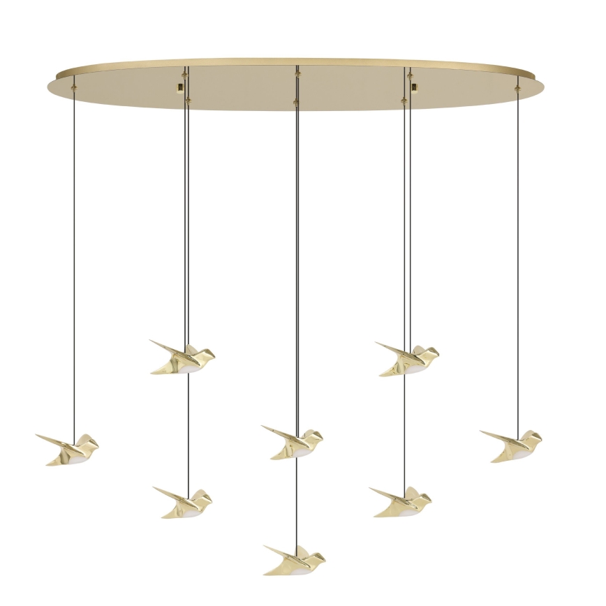 Eglo - LED pendel dæmpbar 8xLED/4,2W/230V 3000K guldfarvet