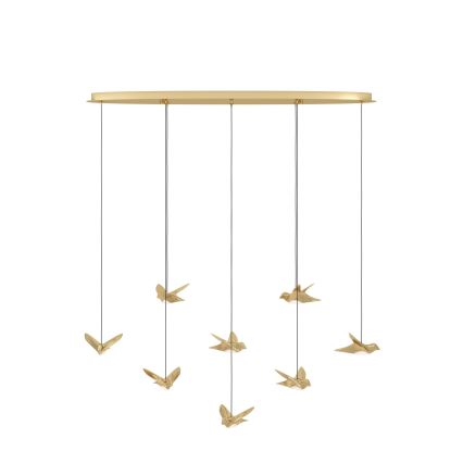 Eglo - LED pendel dæmpbar 8xLED/4,2W/230V 3000K guldfarvet