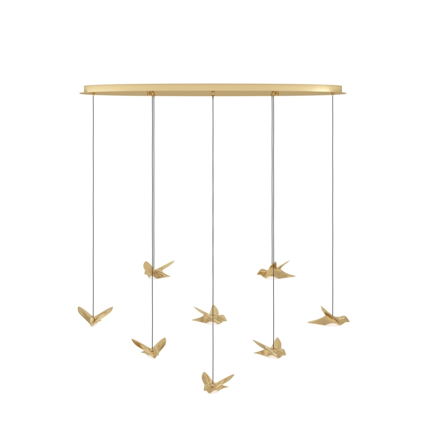 Eglo - LED pendel dæmpbar 8xLED/4,2W/230V 3000K guldfarvet