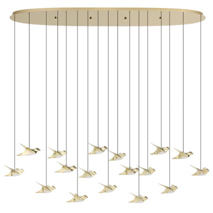 Eglo - LED pendel dæmpbar 17xLED/3W/230V 3000K guldfarvet