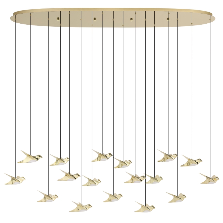 Eglo - LED pendel dæmpbar 17xLED/3W/230V 3000K guldfarvet