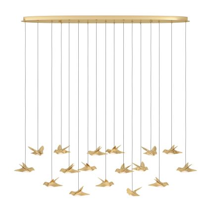 Eglo - LED pendel dæmpbar 17xLED/3W/230V 3000K guldfarvet