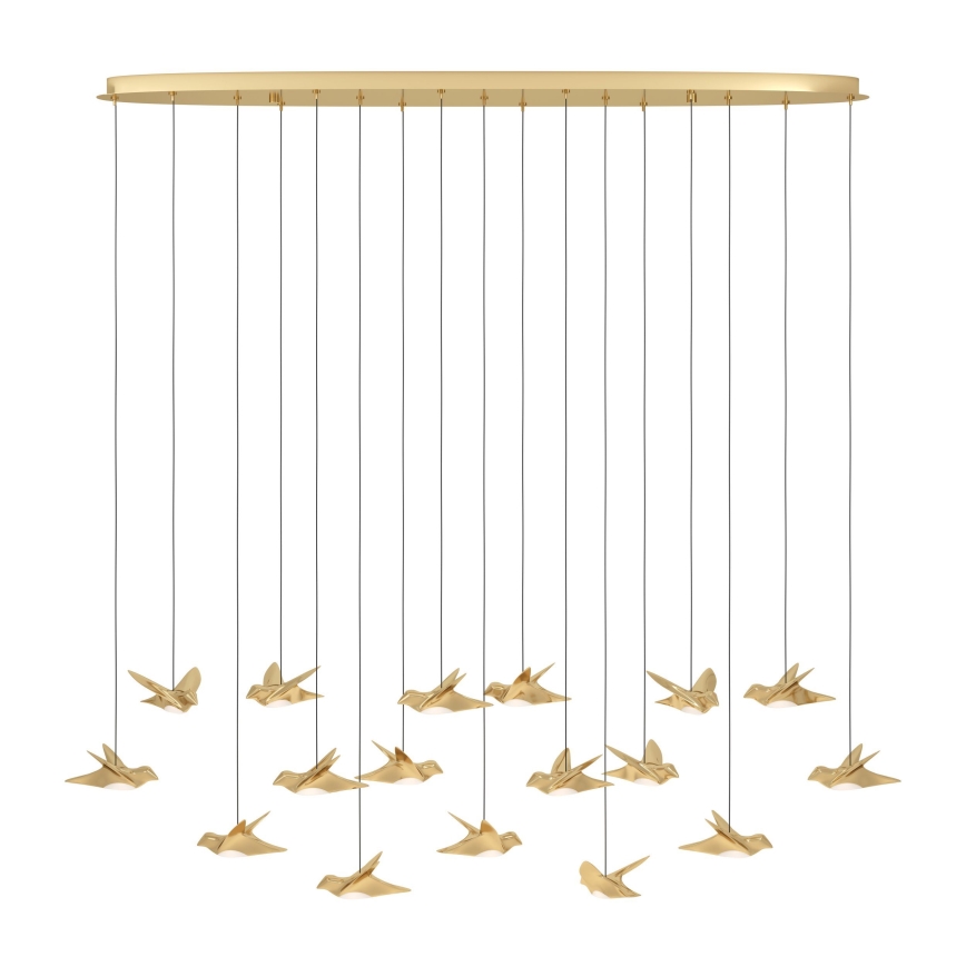 Eglo - LED pendel dæmpbar 17xLED/3W/230V 3000K guldfarvet
