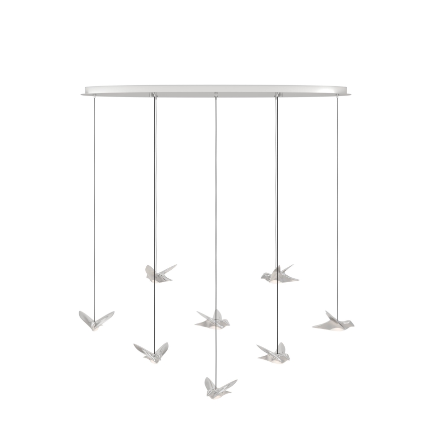 Eglo - LED pendel dæmpbar 8xLED/4,2W/230V 3000K skinnende krom