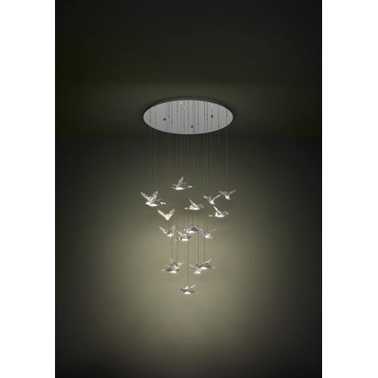 Eglo - LED pendel dæmpbar 17xLED/3W/230V 3000K skinnende krom