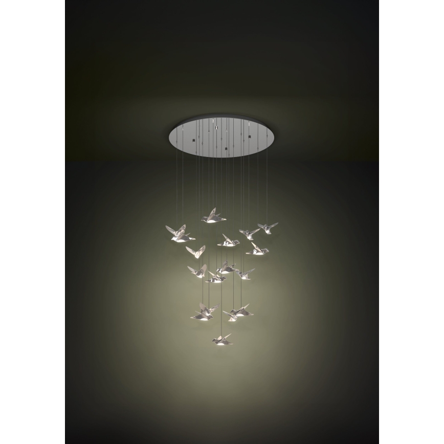 Eglo - LED pendel dæmpbar 17xLED/3W/230V 3000K skinnende krom