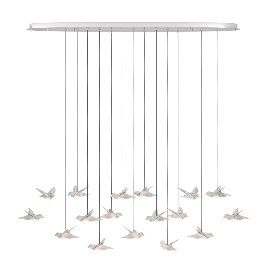 Eglo - LED pendel dæmpbar 17xLED/3W/230V 3000K skinnende krom