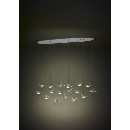 Eglo - LED pendel dæmpbar 17xLED/3W/230V 3000K skinnende krom