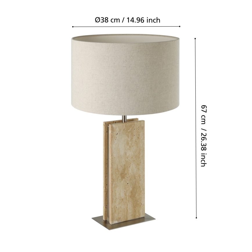 Eglo - Bordlampe 1xE27/40W/230V beige