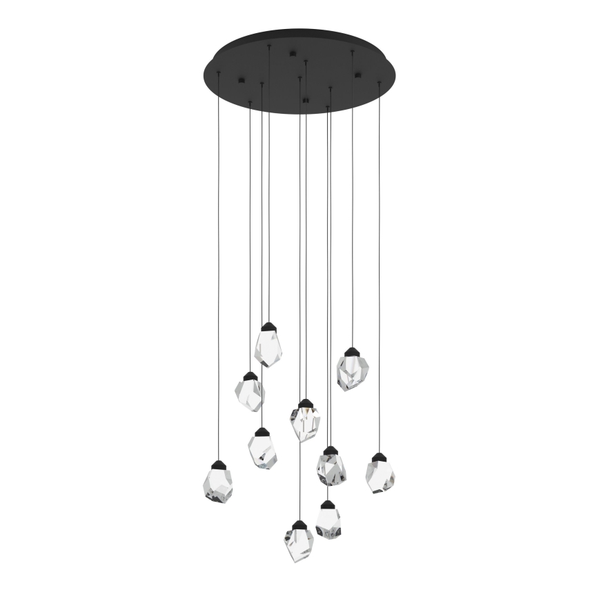 Eglo - LED pendel dæmpbar 10xLED/3W/230V 3000K sort/transparent