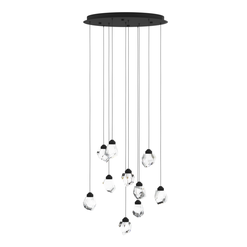 Eglo - LED pendel dæmpbar 10xLED/3W/230V 3000K sort/transparent