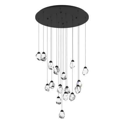 Eglo - LED pendel dæmpbar 17xLED/3W/230V 3000K sort/transparent