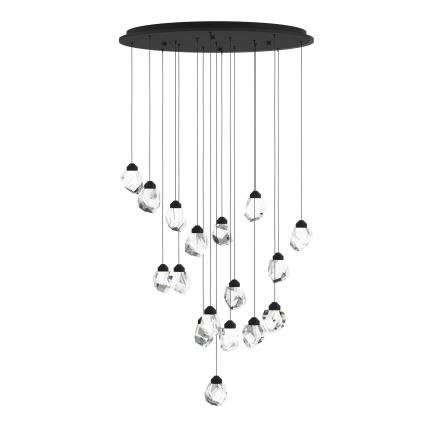 Eglo - LED pendel dæmpbar 17xLED/3W/230V 3000K sort/transparent