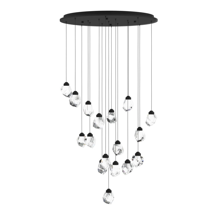 Eglo - LED pendel dæmpbar 17xLED/3W/230V 3000K sort/transparent