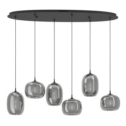 Eglo - LED pendel dæmpbar 6xLED/3,7W/230V 2700-6500K røget + fjernbetjening