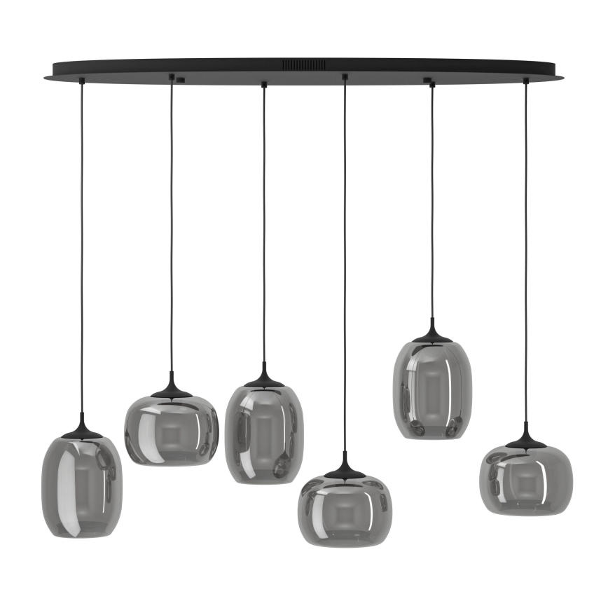 Eglo - LED pendel dæmpbar 6xLED/3,7W/230V 2700-6500K røget + fjernbetjening