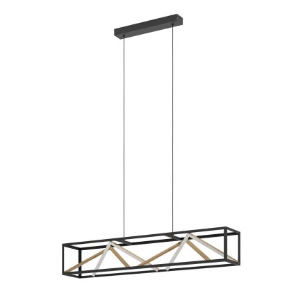 Eglo - LED pendel dæmpbar LED/46W/230V 2700-6500K sort/guldfarvet + fjernbetjening