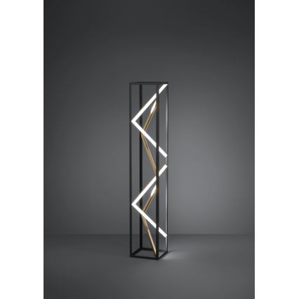 Eglo - LED gulvlampe dæmpbar LED/23W/230V 2700-6500K sort/guldfarvet + fjernbetjening