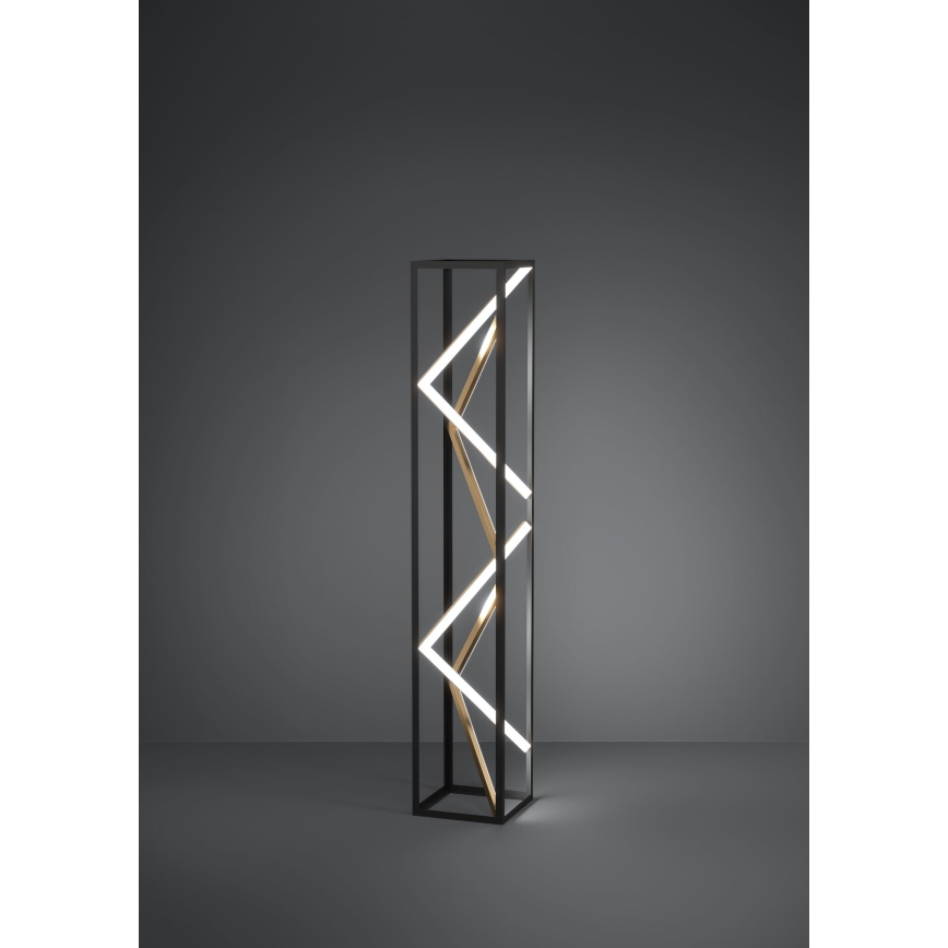Eglo - LED gulvlampe dæmpbar LED/23W/230V 2700-6500K sort/guldfarvet + fjernbetjening