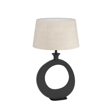 Eglo - Bordlampe 1xE27/60W/230V 52,5 cm sort/cremefarvet
