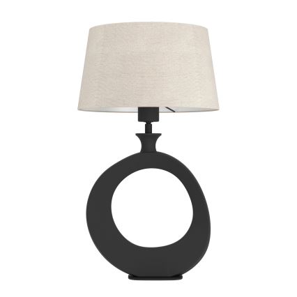 Eglo - Bordlampe 1xE27/60W/230V 52,5 cm sort/cremefarvet