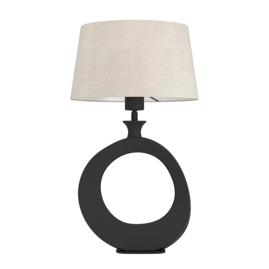 Eglo - Bordlampe 1xE27/60W/230V 52,5 cm sort/cremefarvet