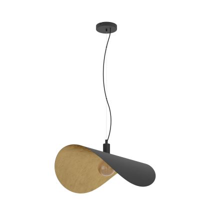 Eglo - Pendel 1xE27/40W/230V 80 cm sort/guldfarvet