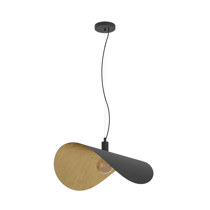 Eglo - Pendel 1xE27/40W/230V 80 cm sort/guldfarvet